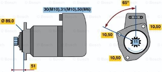 BOSCH 0 001 417 080 - Стартер vvparts.bg