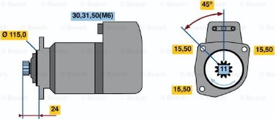 BOSCH 0 001 417 074 - Стартер vvparts.bg