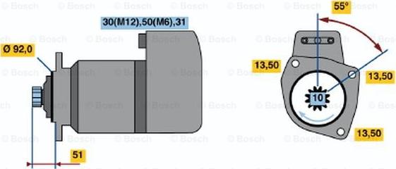 BOSCH 0 001 417 076 - Стартер vvparts.bg