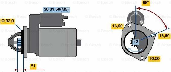 BOSCH 0 001 420 013 - Стартер vvparts.bg