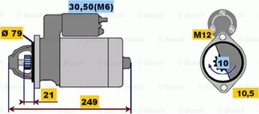 BOSCH 0 001 109 055 - Стартер vvparts.bg