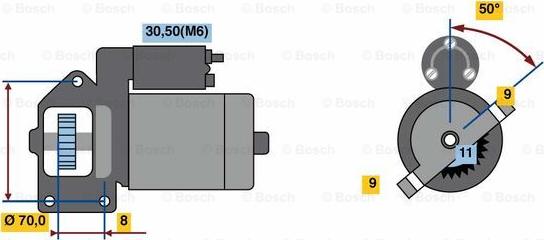 BOSCH 0 001 109 069 - Стартер vvparts.bg