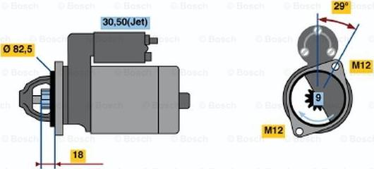 BOSCH 0 001 109 064 - Стартер vvparts.bg