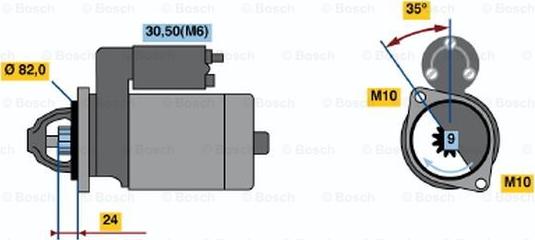 BOSCH 0 001 109 061 - Стартер vvparts.bg