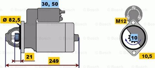 BOSCH 0 001 109 062 - Стартер vvparts.bg