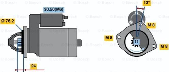 BOSCH 0 001 109 011 - Стартер vvparts.bg