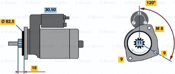 BOSCH 0 001 109 017 - Стартер vvparts.bg