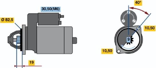 BOSCH 0001109031 - Стартер vvparts.bg