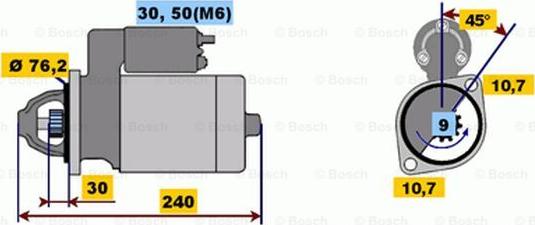 BOSCH 0 001 109 029 - Стартер vvparts.bg