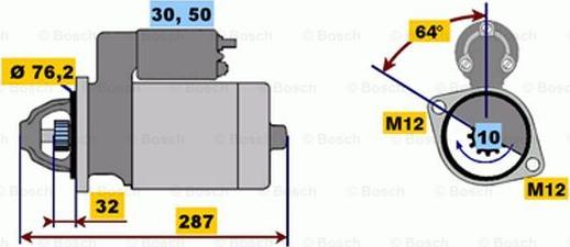 BOSCH 0 001 109 021 - Стартер vvparts.bg