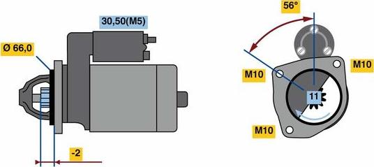 BOSCH 0 001 109 364 - Стартер vvparts.bg