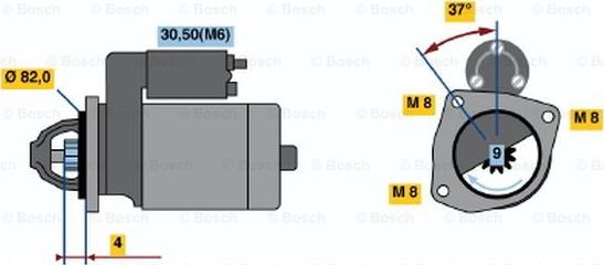 BOSCH 0 001 109 300 - Стартер vvparts.bg