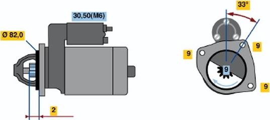 BOSCH 0 001 109 267 - Стартер vvparts.bg