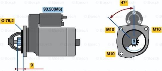 BOSCH 0 001 109 340 - Стартер vvparts.bg