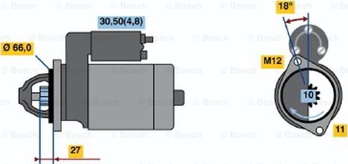 BOSCH 0 001 109 275 - Стартер vvparts.bg