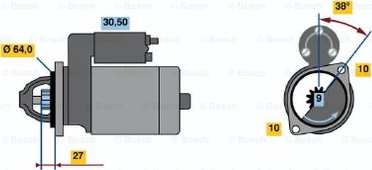 BOSCH 0 001 106 409 - Стартер vvparts.bg