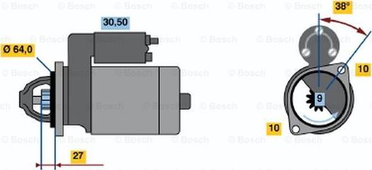 BOSCH 0 001 106 403 - Стартер vvparts.bg