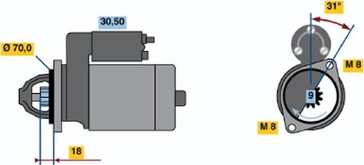 BOSCH 0 001 106 014 - Стартер vvparts.bg