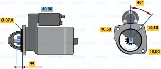 BOSCH 0 001 106 016 - Стартер vvparts.bg