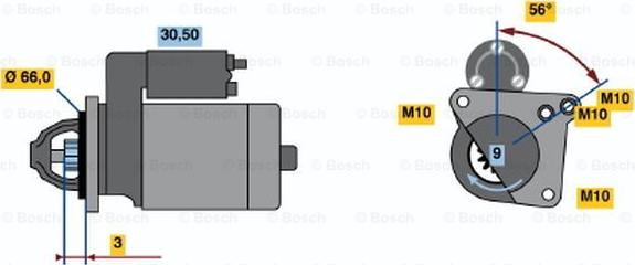 BOSCH 0 001 106 017 - Стартер vvparts.bg