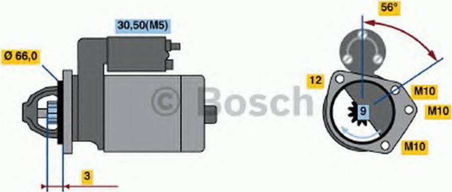 BOSCH 0 001 106 024 - Стартер vvparts.bg