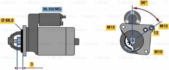 BOSCH 0 001 106 023 - Стартер vvparts.bg