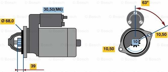 BOSCH 0 001 108 441 - Стартер vvparts.bg