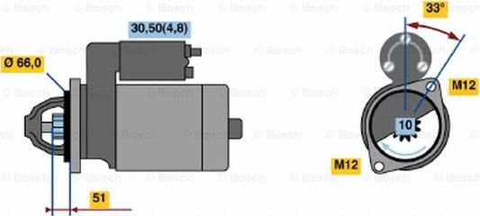 BOSCH 0 001 108 405 - Стартер vvparts.bg