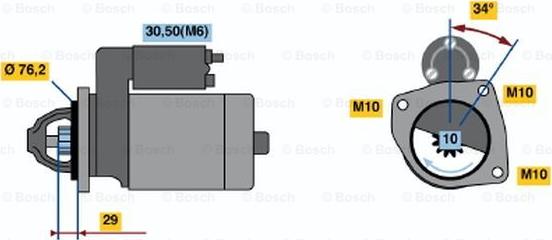 BOSCH 0 001 108 408 - Стартер vvparts.bg