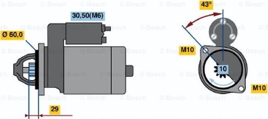 BOSCH 0 986 021 310 - Стартер vvparts.bg