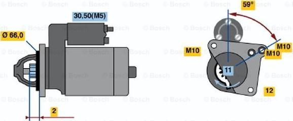 BOSCH 0 001 108 428 - Стартер vvparts.bg