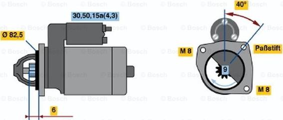 BOSCH 0 001 108 090 - Стартер vvparts.bg