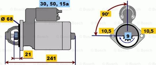 BOSCH 0 001 108 053 - Стартер vvparts.bg