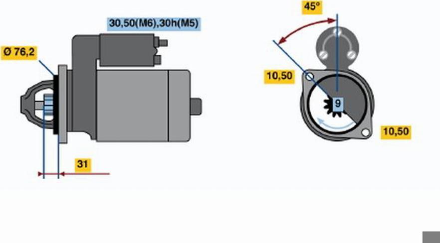 BOSCH 0 001 108 063 - Стартер vvparts.bg