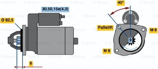 BOSCH 0 001 108 089 - Стартер vvparts.bg