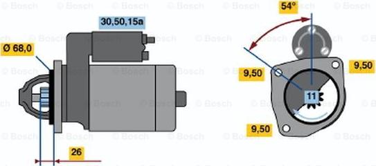 BOSCH 0 001 108 025 - Стартер vvparts.bg