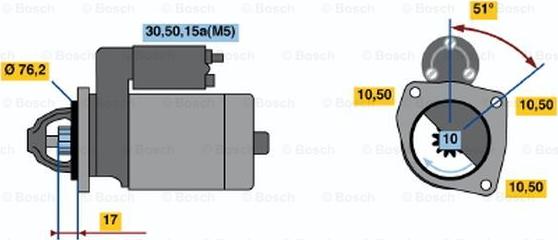 BOSCH 0 001 108 020 - Стартер vvparts.bg