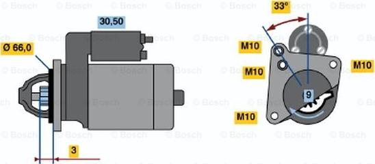 BOSCH 0 001 108 143 - Стартер vvparts.bg