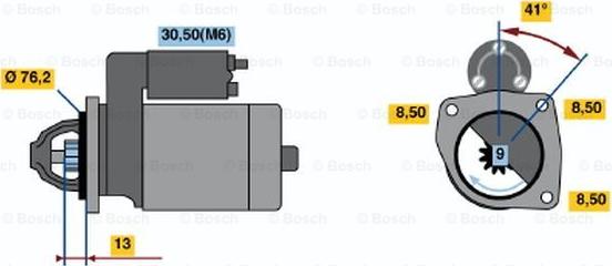 BOSCH 0 001 108 225 - Стартер vvparts.bg