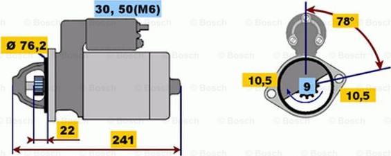 BOSCH 0 001 108 150 - Стартер vvparts.bg