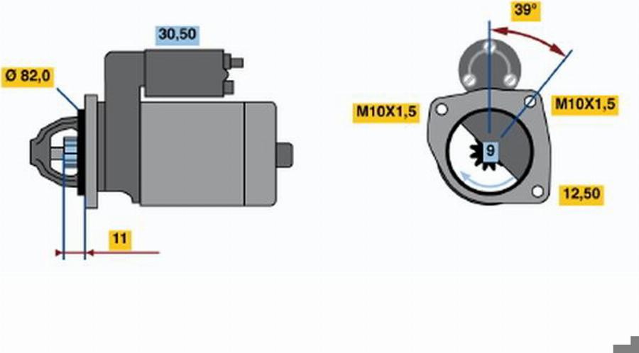 BOSCH 0001108160 - Стартер vvparts.bg