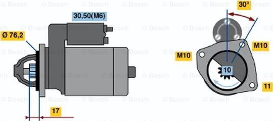 BOSCH 0 001 108 121 - Стартер vvparts.bg