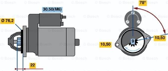 BOSCH 0 001 108 178 - Стартер vvparts.bg