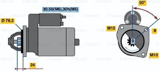 BOSCH 0 001 108 245 - Стартер vvparts.bg