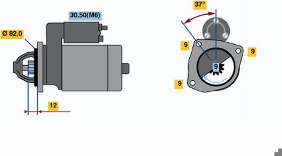 BOSCH 0 001 108 204 - Стартер vvparts.bg