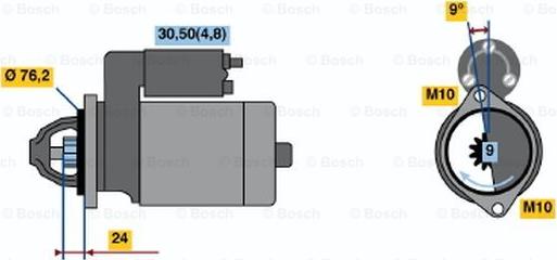 BOSCH 0 001 108 211 - Стартер vvparts.bg