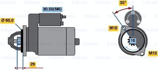 BOSCH 0 986 021 290 - Стартер vvparts.bg