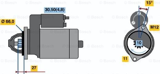 BOSCH 0 001 107 450 - Стартер vvparts.bg