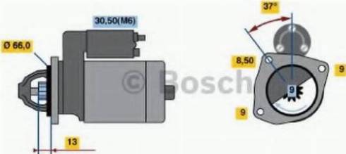 BOSCH 0 001 107 411 - Стартер vvparts.bg