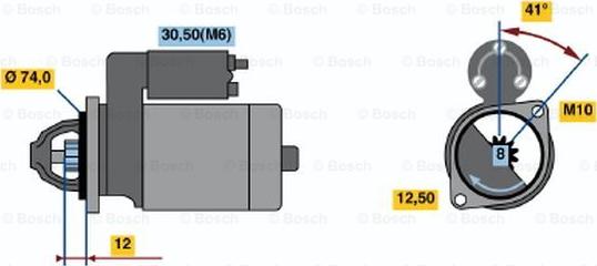 BOSCH 0 001 107 431 - Стартер vvparts.bg